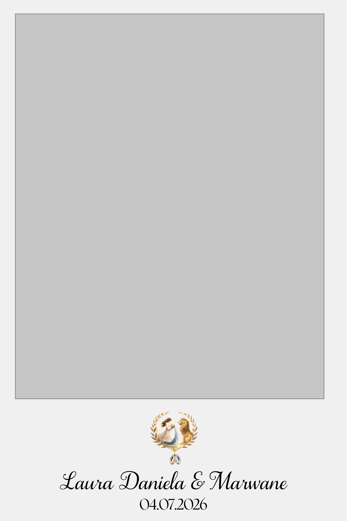 Modèle de cadre photobooth personnalisé pour un mariage